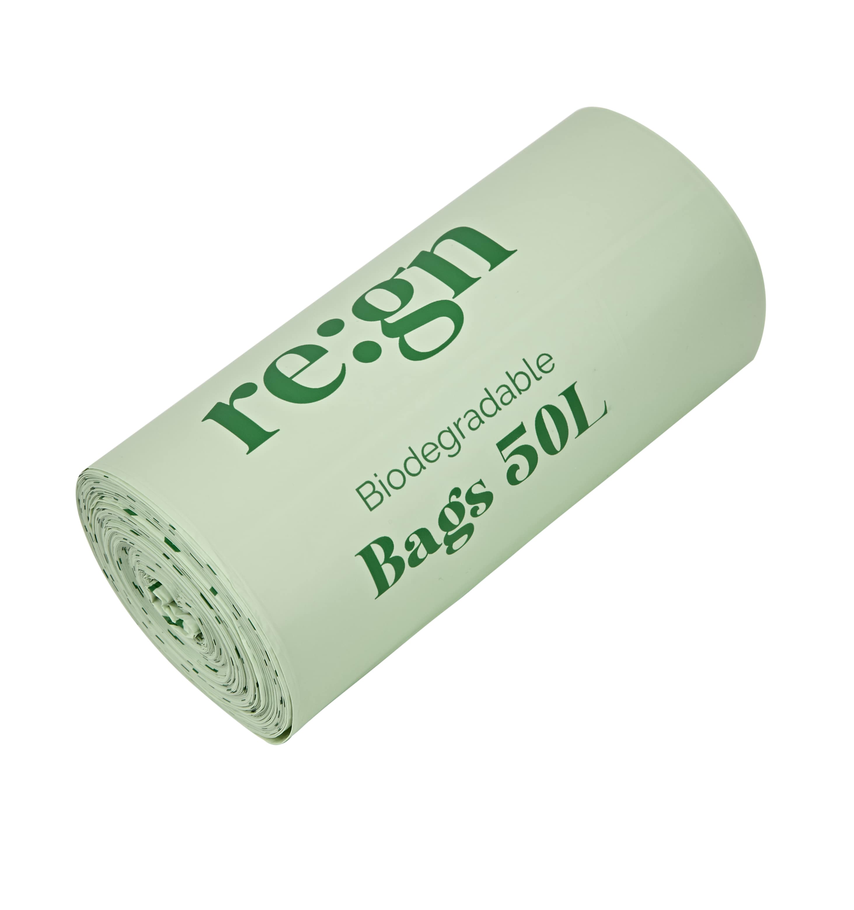 50L Biodegradable Eco Friendly Bin Bags, Eco Waste Disposal - 25 Pack - REGN