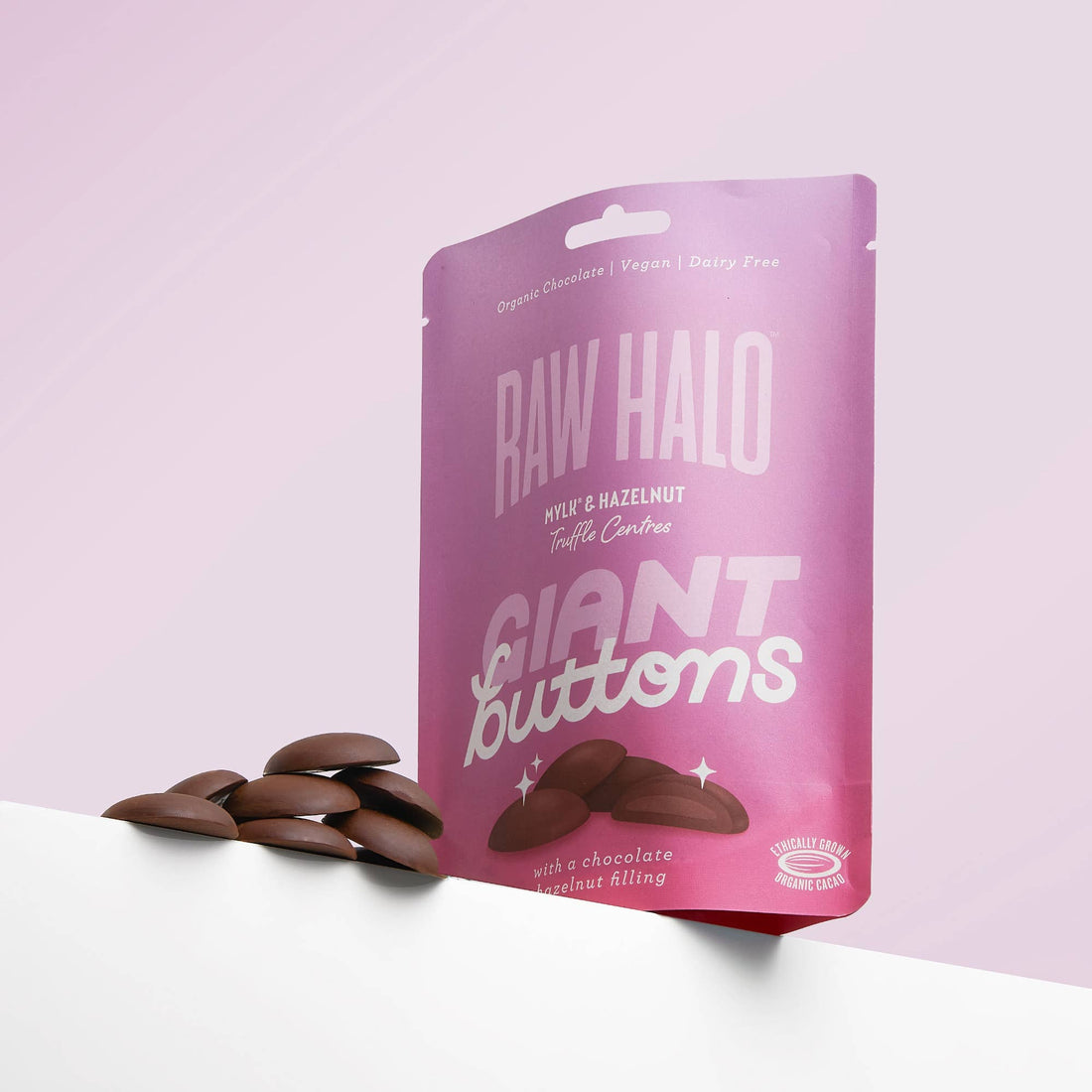 Organic Vegan Hazelnut Truffle Chocolate Buttons 90g