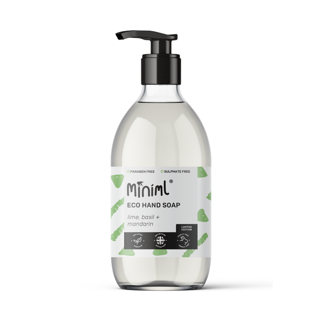 Lime, Basil & Mandarin Hand Soap – 500ml Refillable Glass Bottle