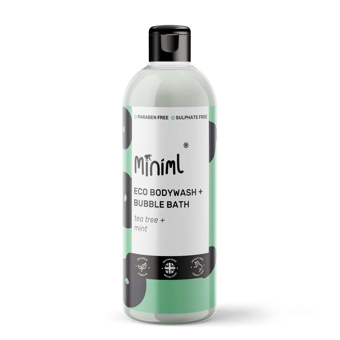 Tea Tree & Mint Bodywash – 500ml Sulphate-Free Shower Gel & Bubble Bath