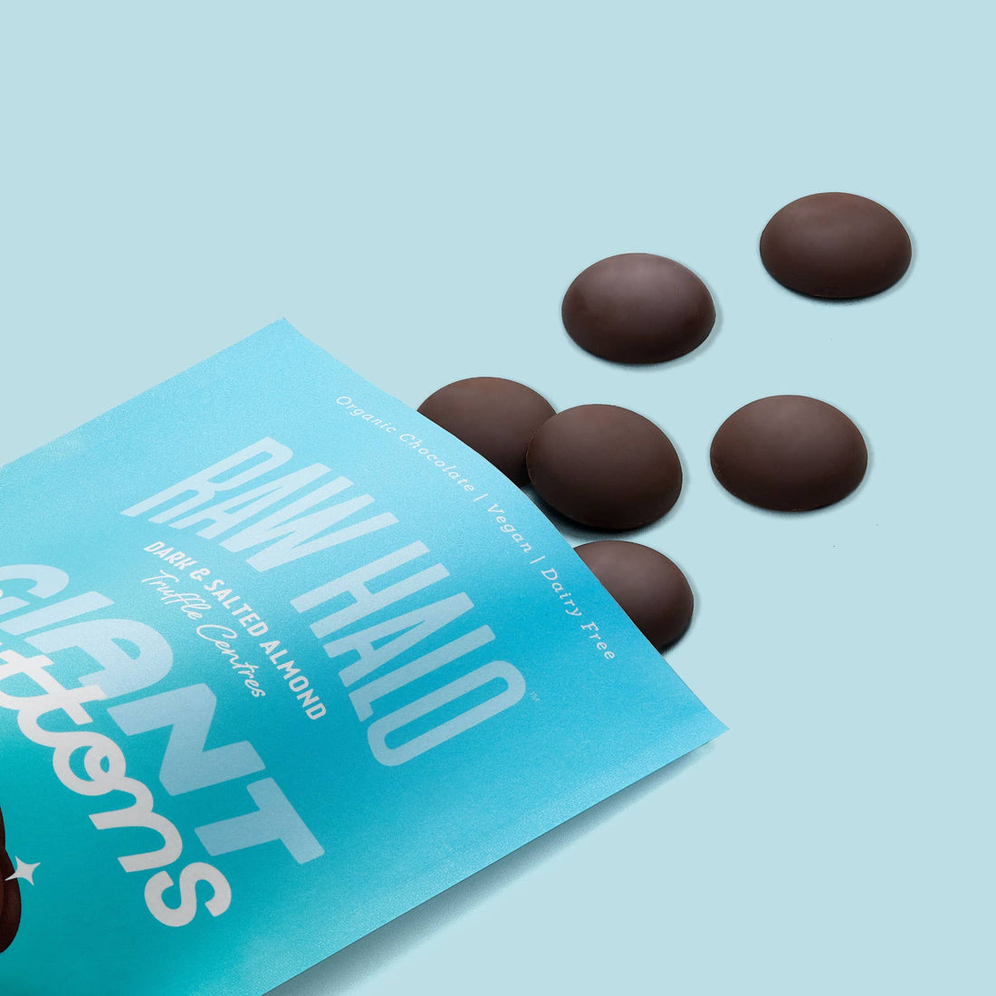 Organic Vegan Salted Almond Truffle Chocolate Buttons 90g