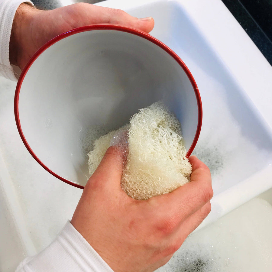 LoofCo Washing-Up Pads 2-Pack – Natural Loofah Dish Sponges