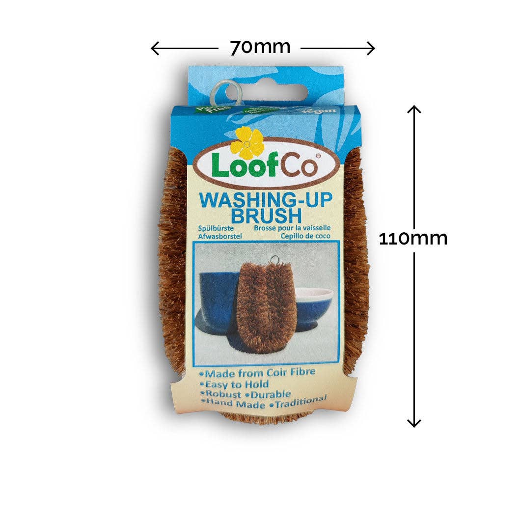 LoofCo Washing-Up Brush – Natural Coconut Fibre Dish Brush