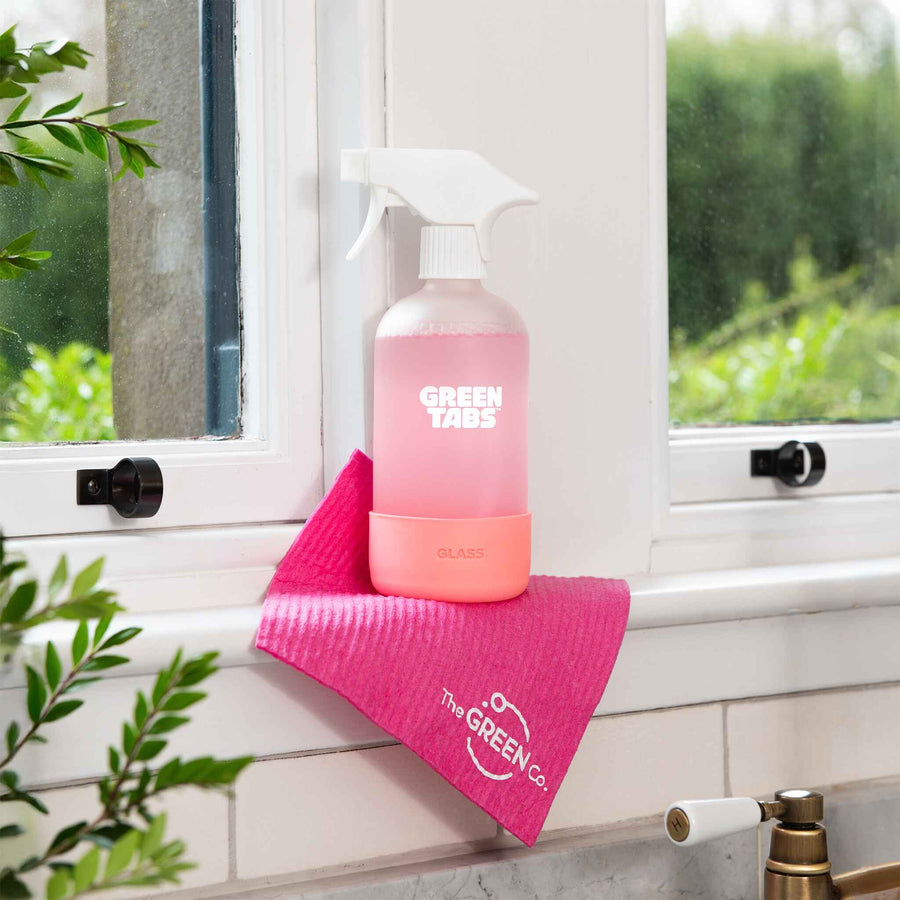 Plant-Powered Glass Cleaner GreenTabs™ – Plastic-Free, Vegan & Eco-Friendly Starter Kit