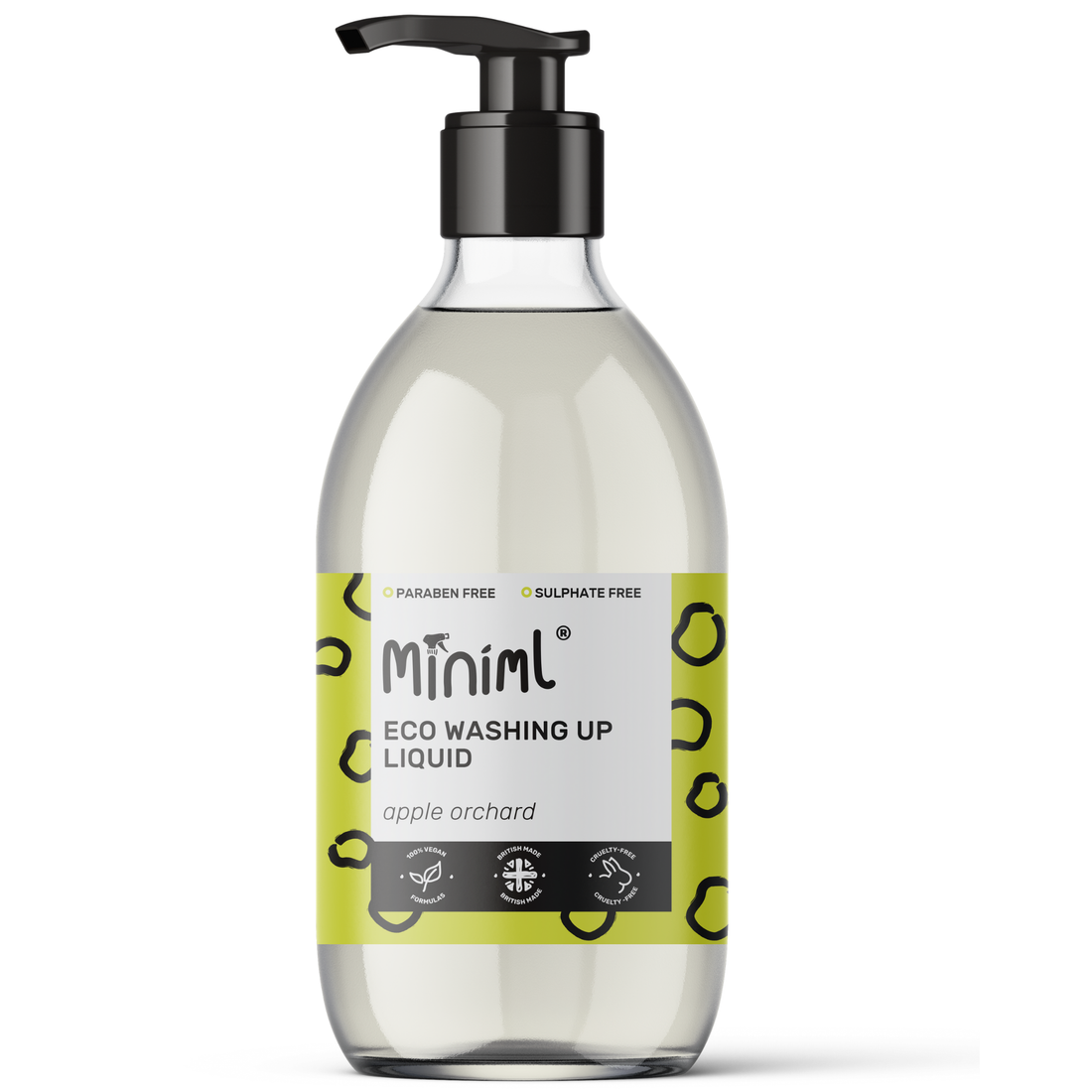 Apple Washing Up Liquid – 500ml Refillable Glass Bottle