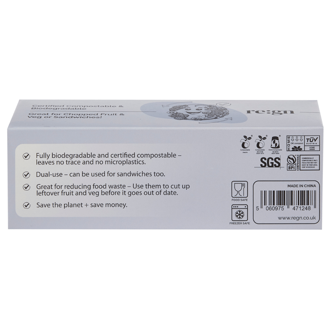6 Litre Certified Compostable Food & Freezer Bags (25 Bags) - Buy One Get One Half Price! - REGN
