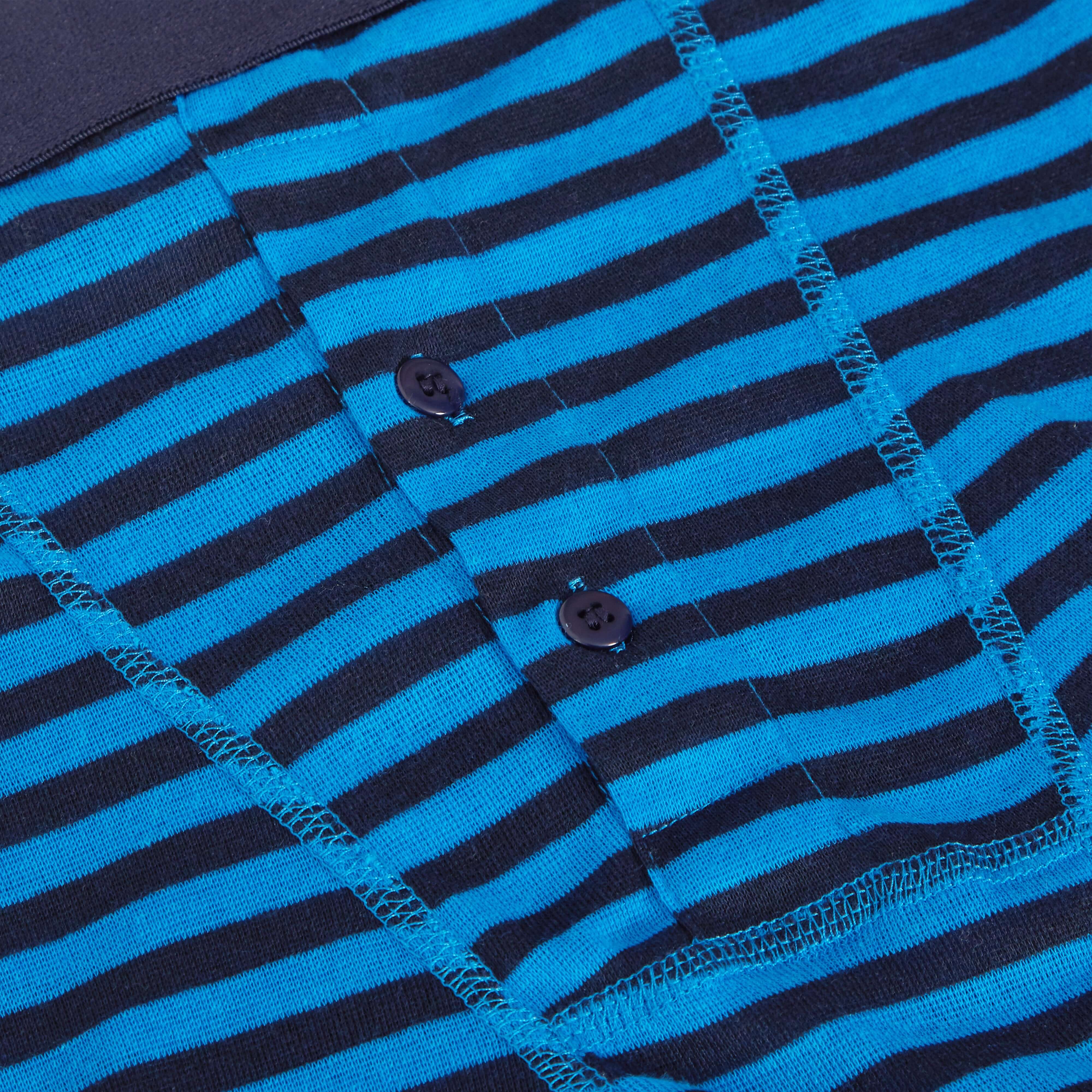 Sock Stack 6 Pack Mens Blue Navy Stripe Cotton Stretch Boxer Shorts Breathable Everyday Cotton Rich Multipack