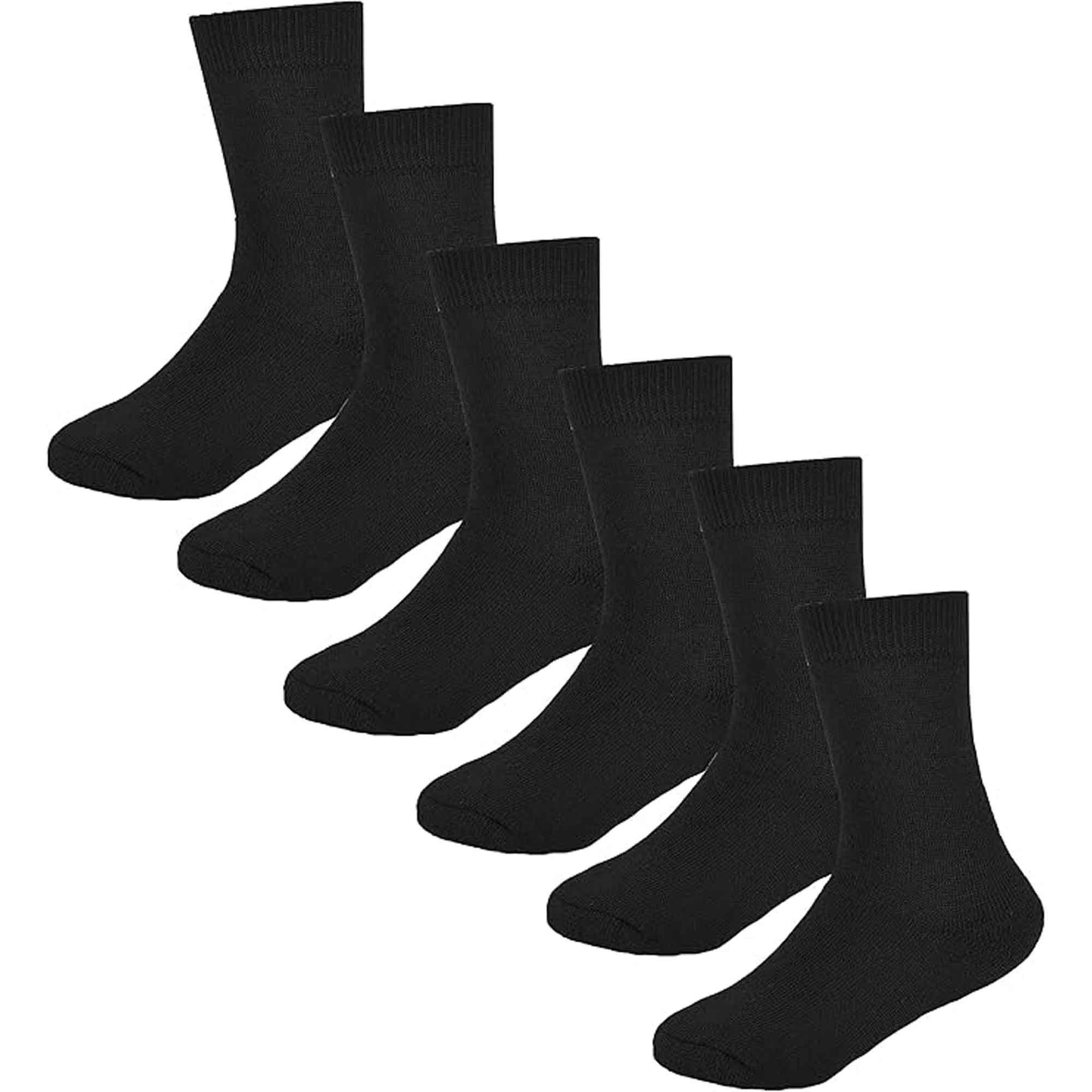 Heatwave Thermalwear Kids Thermal Socks 6 Pack Non Slip Cushioned Warm Winter Boots Sizes