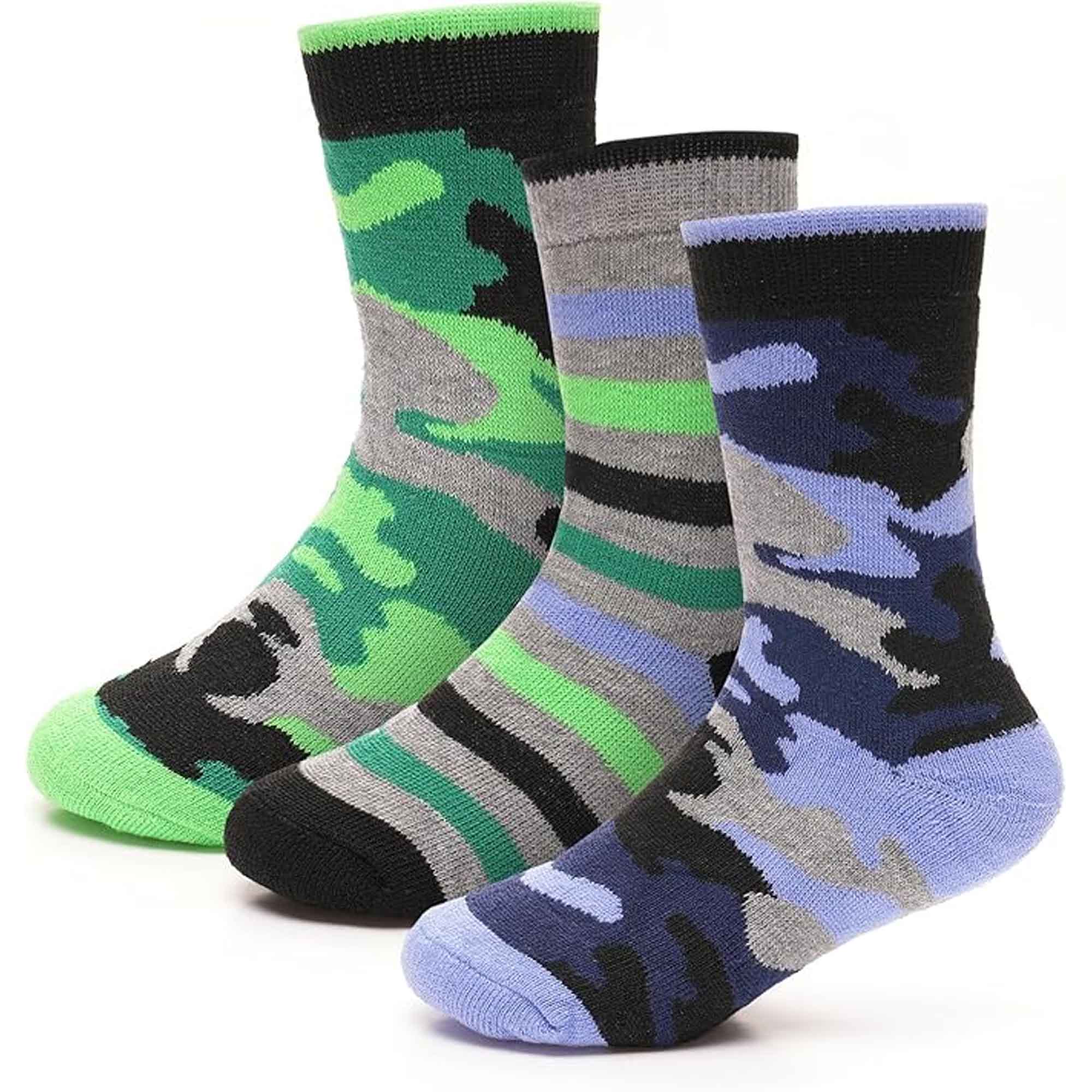 Heatwave Thermalwear Kids Thermal Socks 6 Pack Non Slip Cushioned Warm Winter Boots Sizes