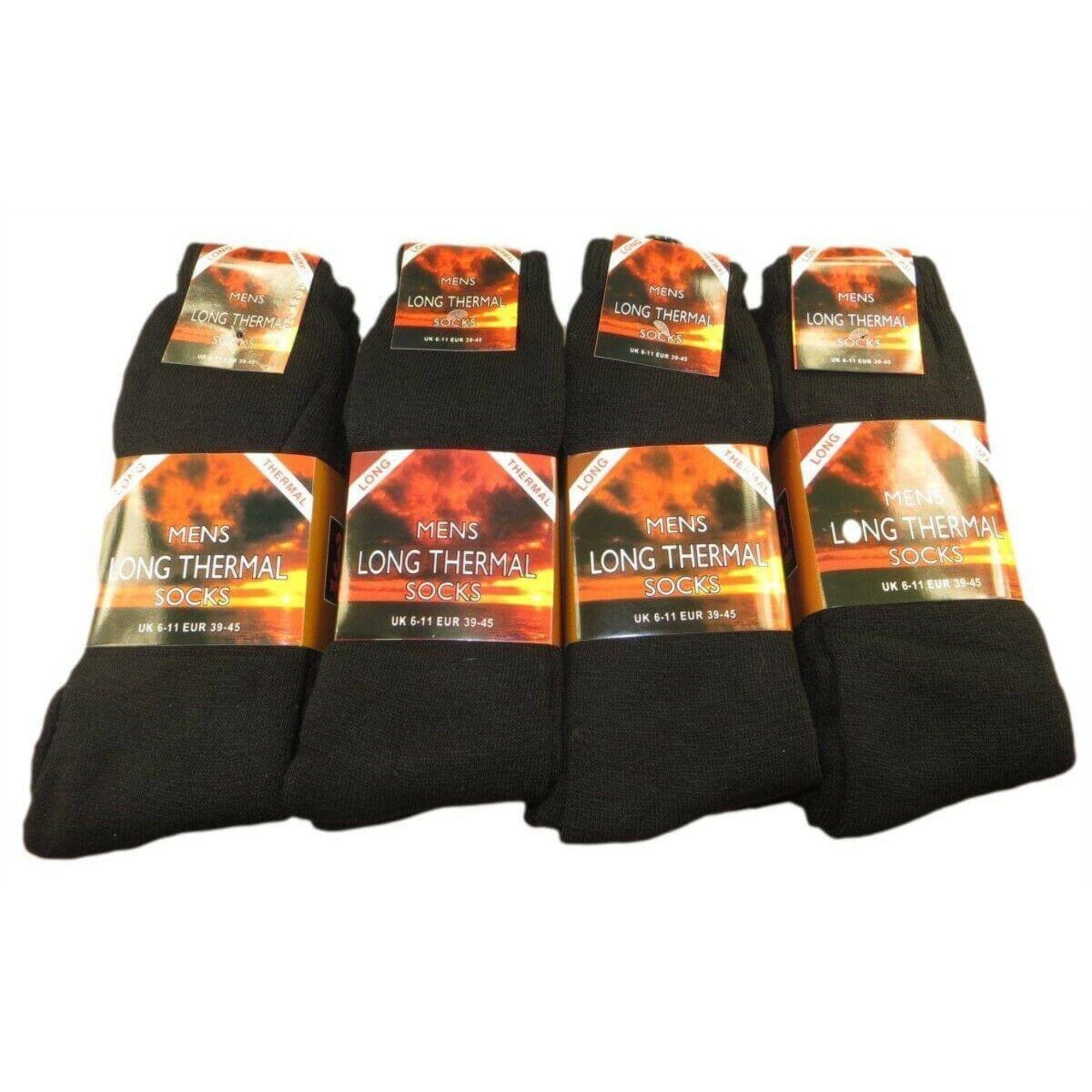 Sock Stack Men's Thermal Boot Socks 6 Pack Insulated Hiking Work Socks UK 6-11 Warm Brushed Winter Base Layer
