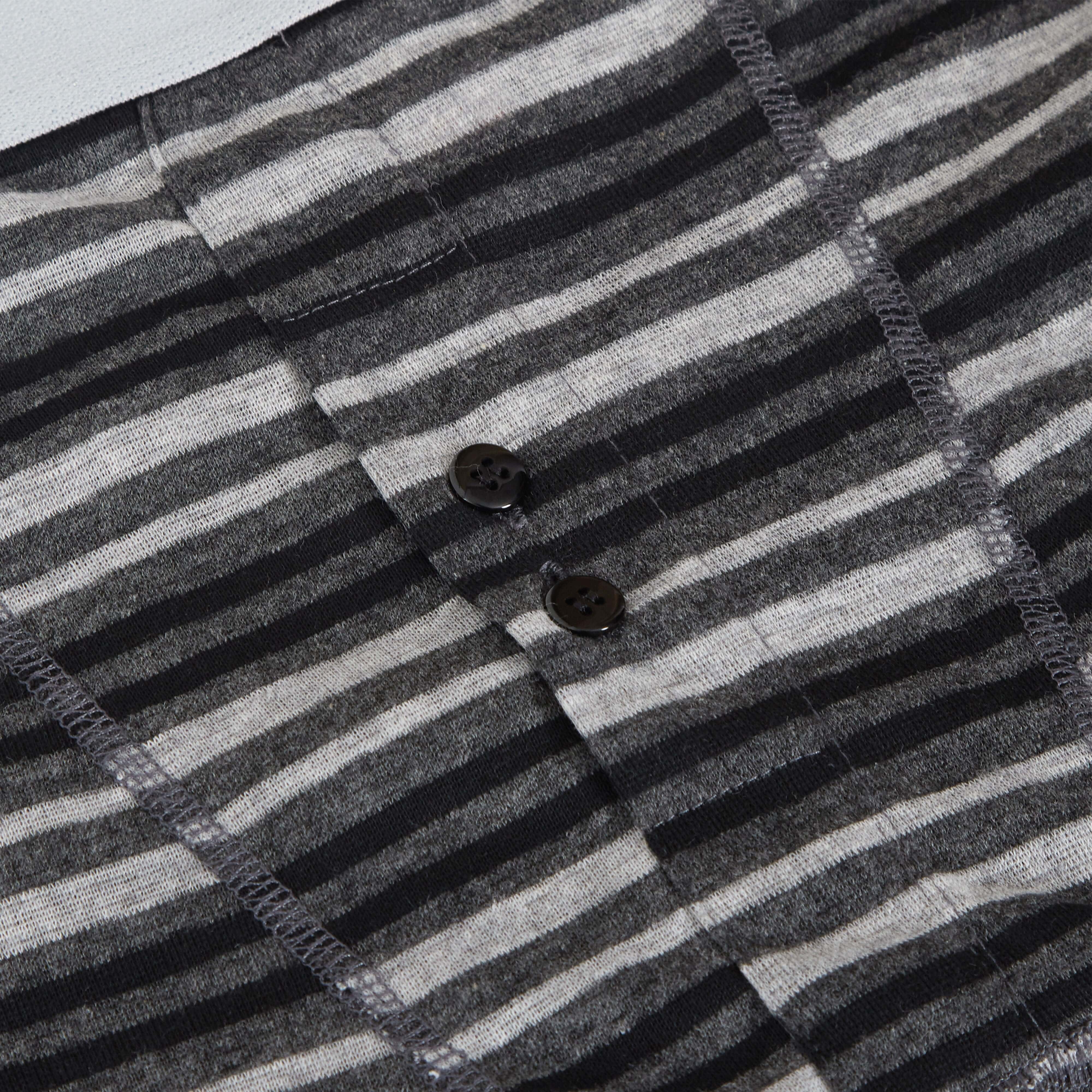 Sock Stack Boxer Shorts 6 Pack Striped Cotton Blend Stretch Men's Underwear Black Grey Cotton Rich Stretch Comfort Fit