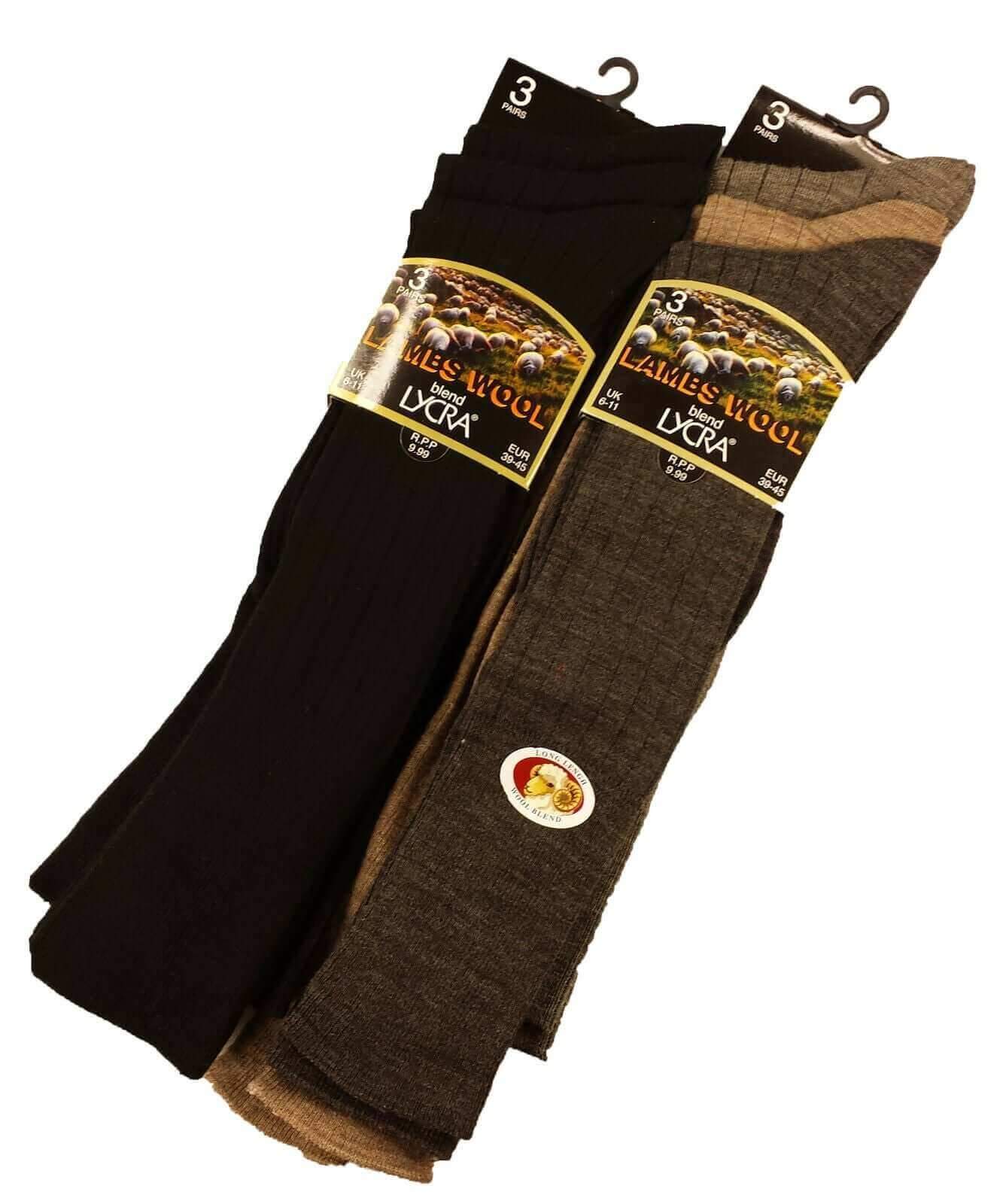 Sock Stack Mens Long Wool Socks Knee High Merino Cushioned Arch Support Reinforced Toe 6