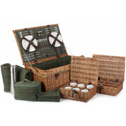 6 Person Rope Handled Green Tweed Hamper - REGN