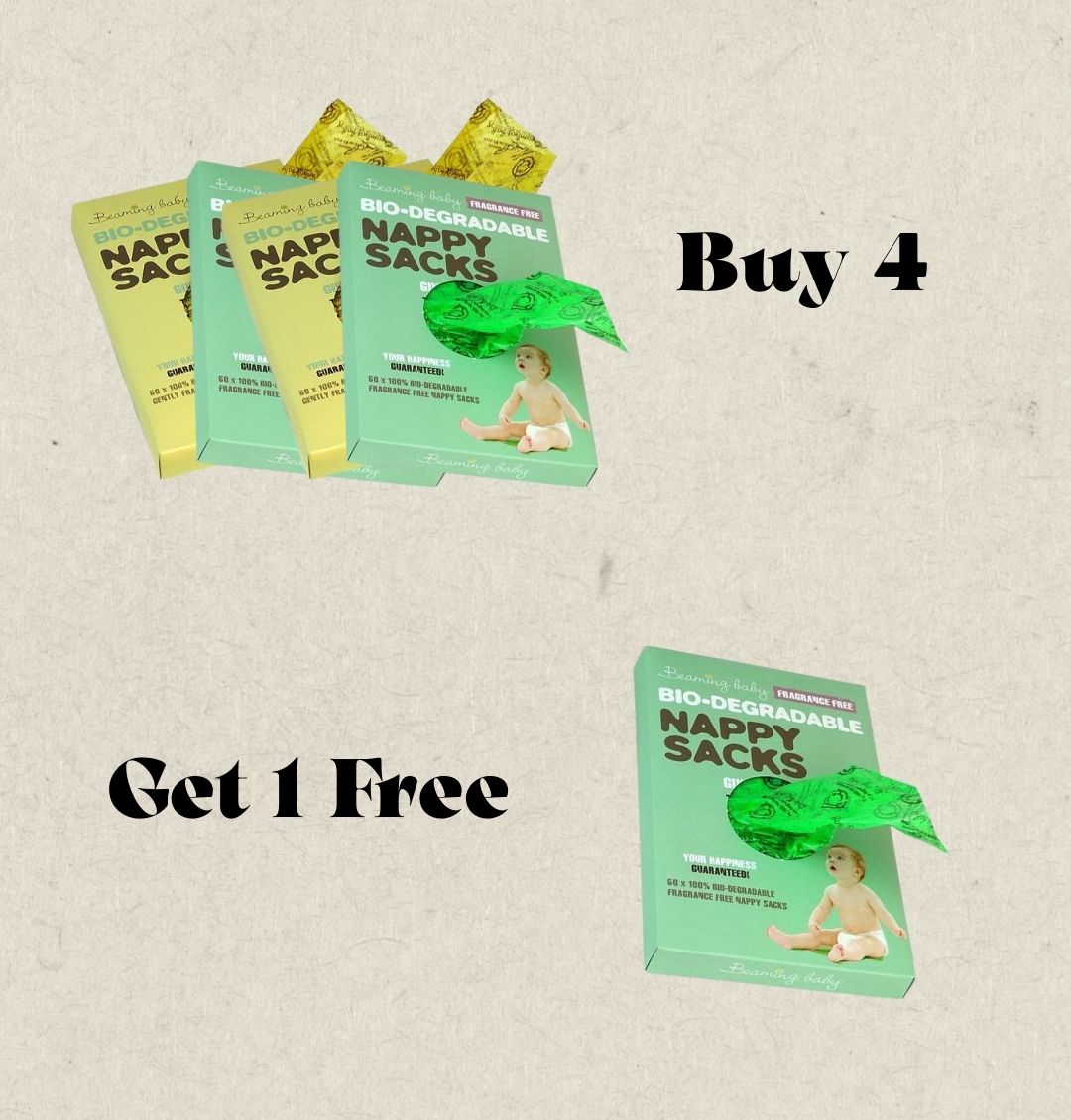 60 Pack of Biodegradable Nappy Sacks - REGN
