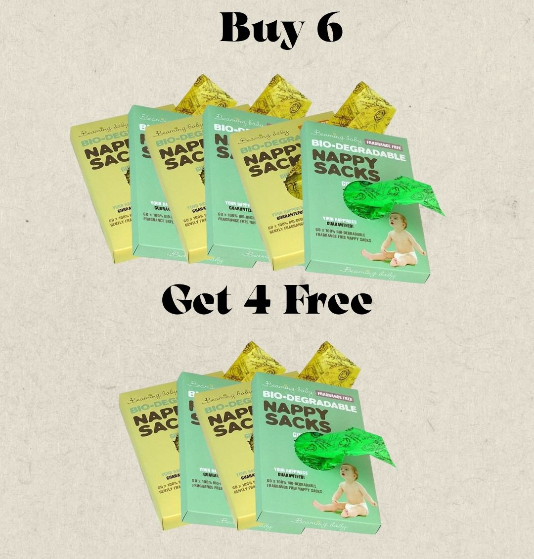 60 Pack of Biodegradable Nappy Sacks - REGN