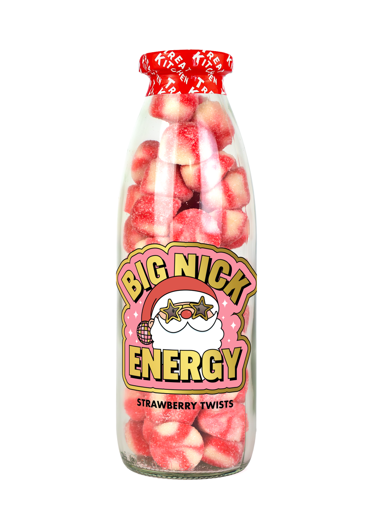 Big Nick Energy Christmas Message Bottle of Sweets | Novelty Christmas Gift