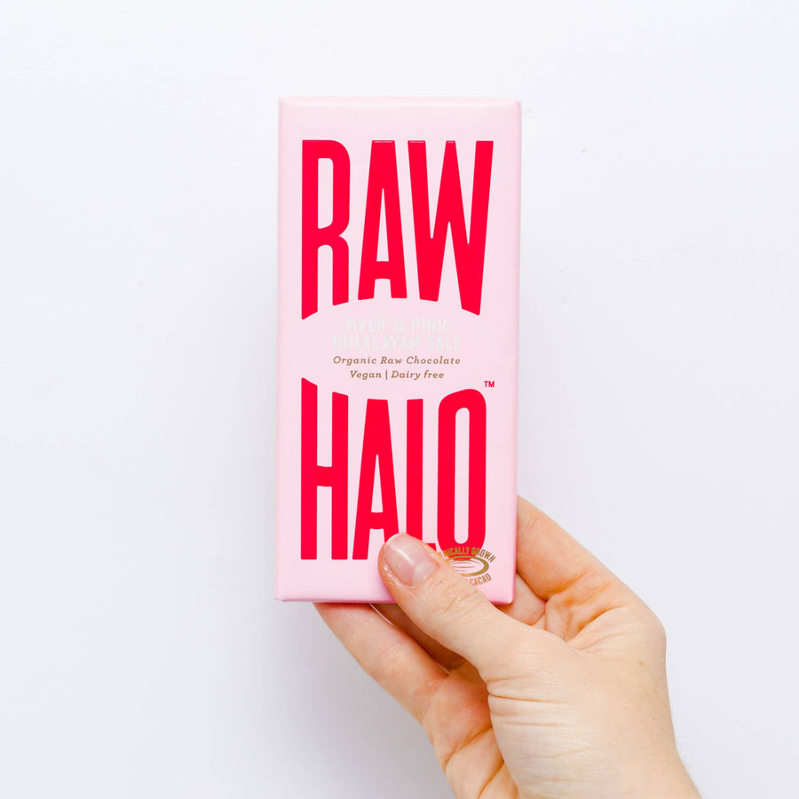 Organic Vegan Mylk Chocolate with Pink Himalayan Salt 70g