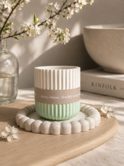 Daisy Chain Scented Soy Wax Refillable Candle – White Sage | Up to 32 Hours