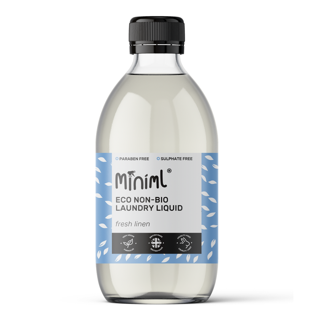 Fresh Linen Non-Bio Laundry Liquid – 500ml Refillable Glass Bottle