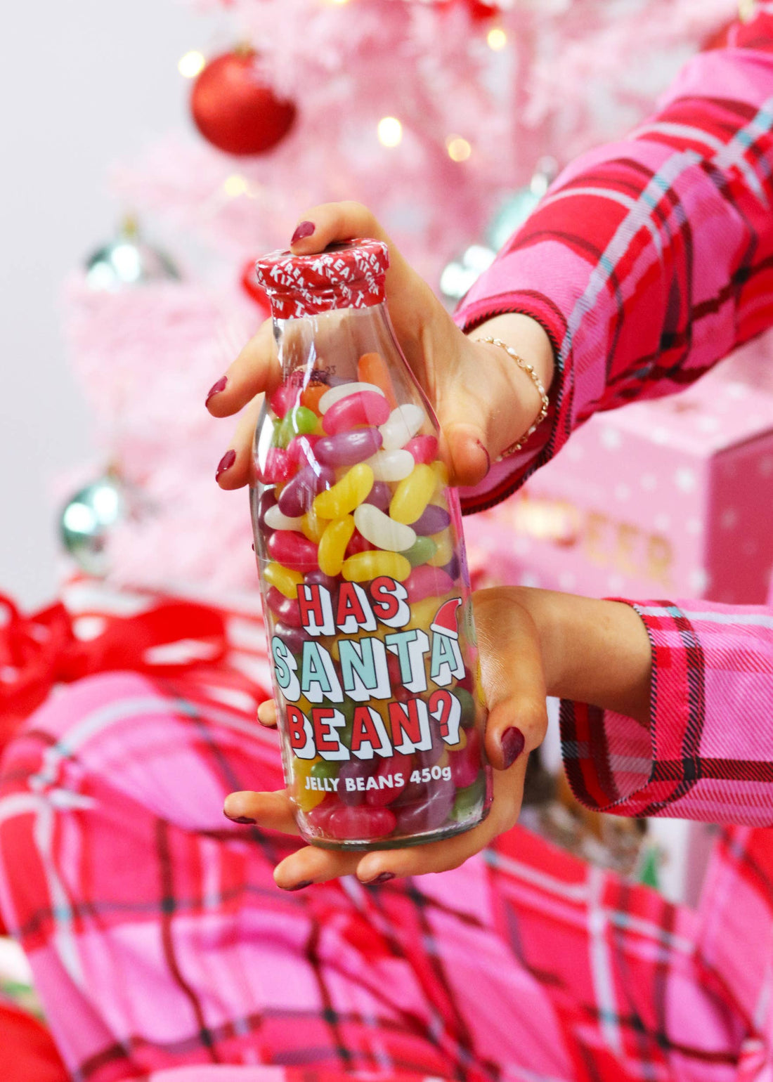 Has Santa Bean? Vegan Christmas Sweet Bottle – Jelly Beans 450g