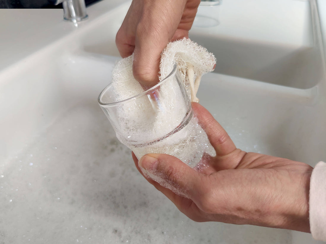 LoofCo Washing-Up Slim Pads 4-Pack – Eco-Friendly Loofah Dish Sponges