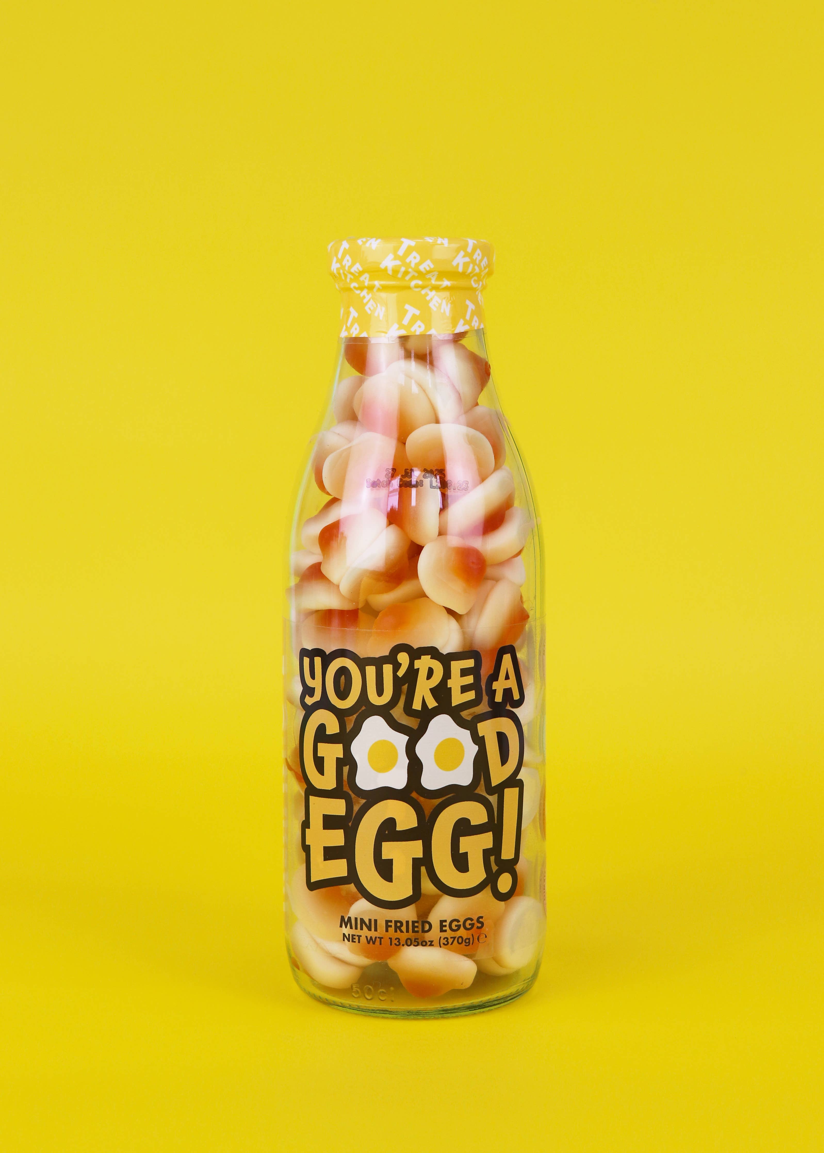 You're A Good Egg Gummy Fried Eggs Gift Bottle | Retro Sweet Gift | Reusable Glass Bottle
