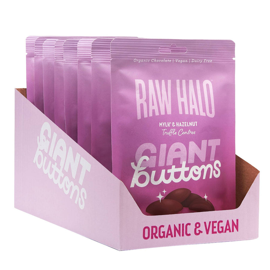 Organic Vegan Hazelnut Truffle Chocolate Buttons 90g