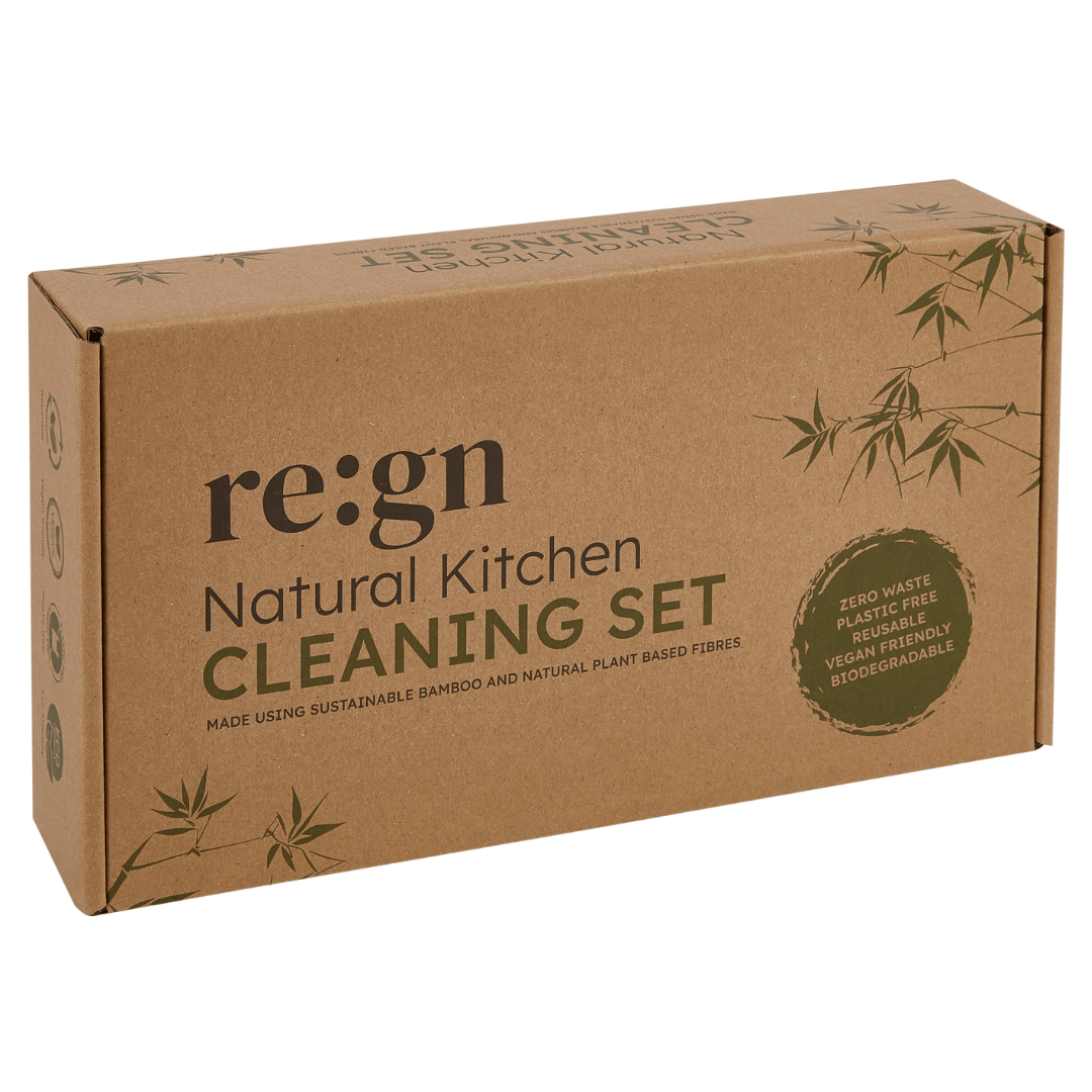7 - Piece Plastic - Free Dish Scrubbing Brush Set | Eco - Friendly Vegan Cleaning Kit - REGN
