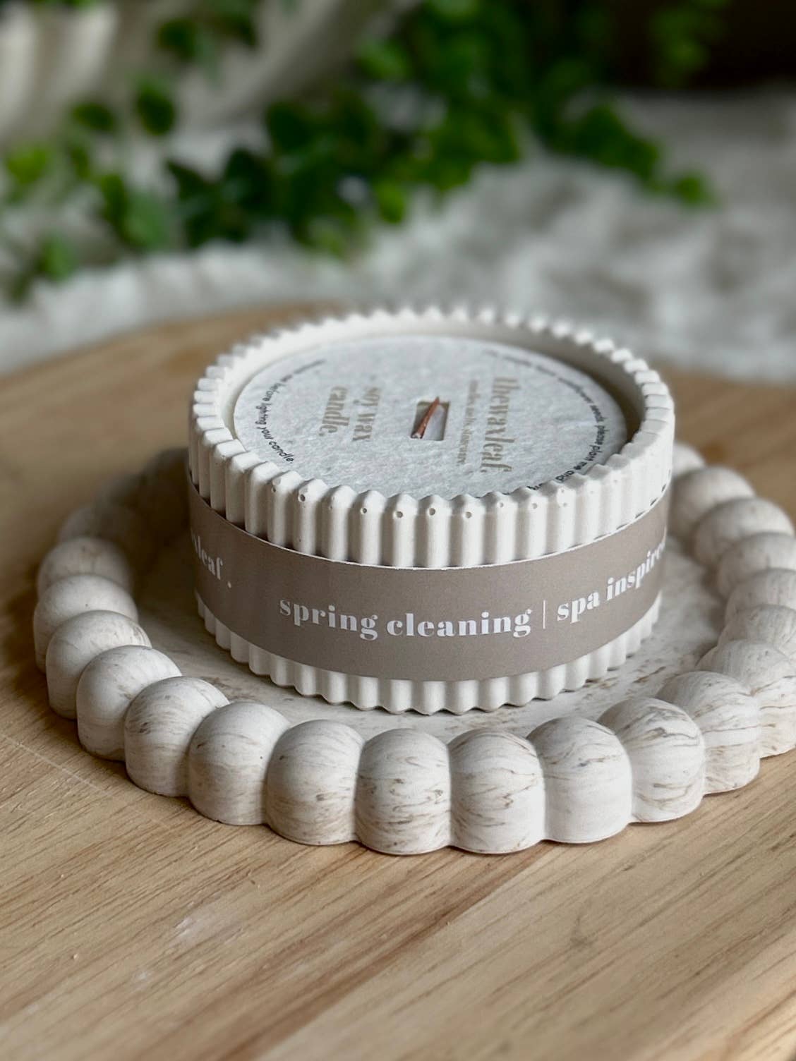 Clean Spa Scented Soy Wax Refillable Small Candle – Stone | Up to 16 Hours