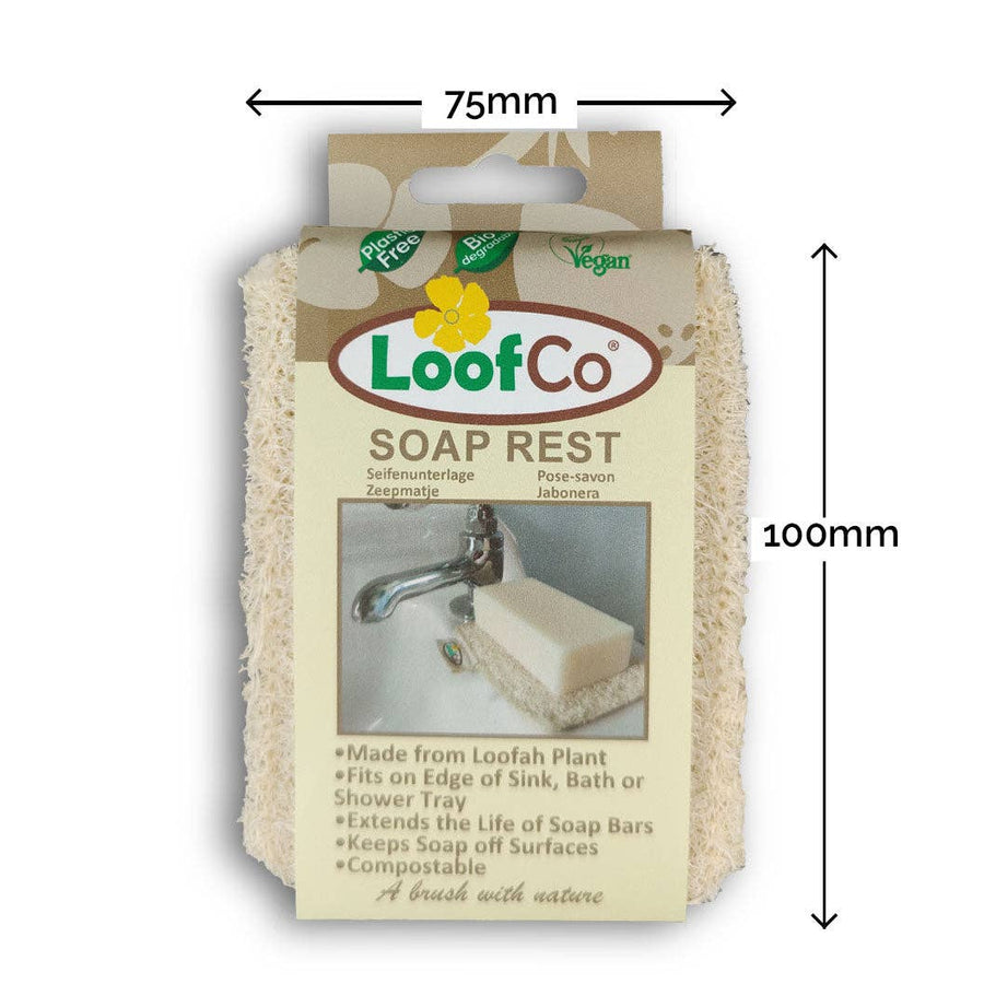 LoofCo Soap Rest – Natural Loofah Soap Dish for Bars