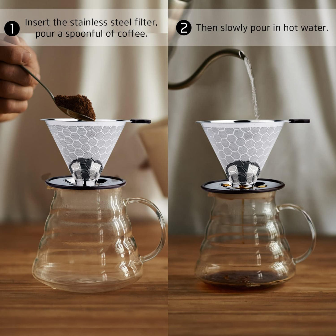 Reusable Coffee Filter - Stainless Steel Mesh