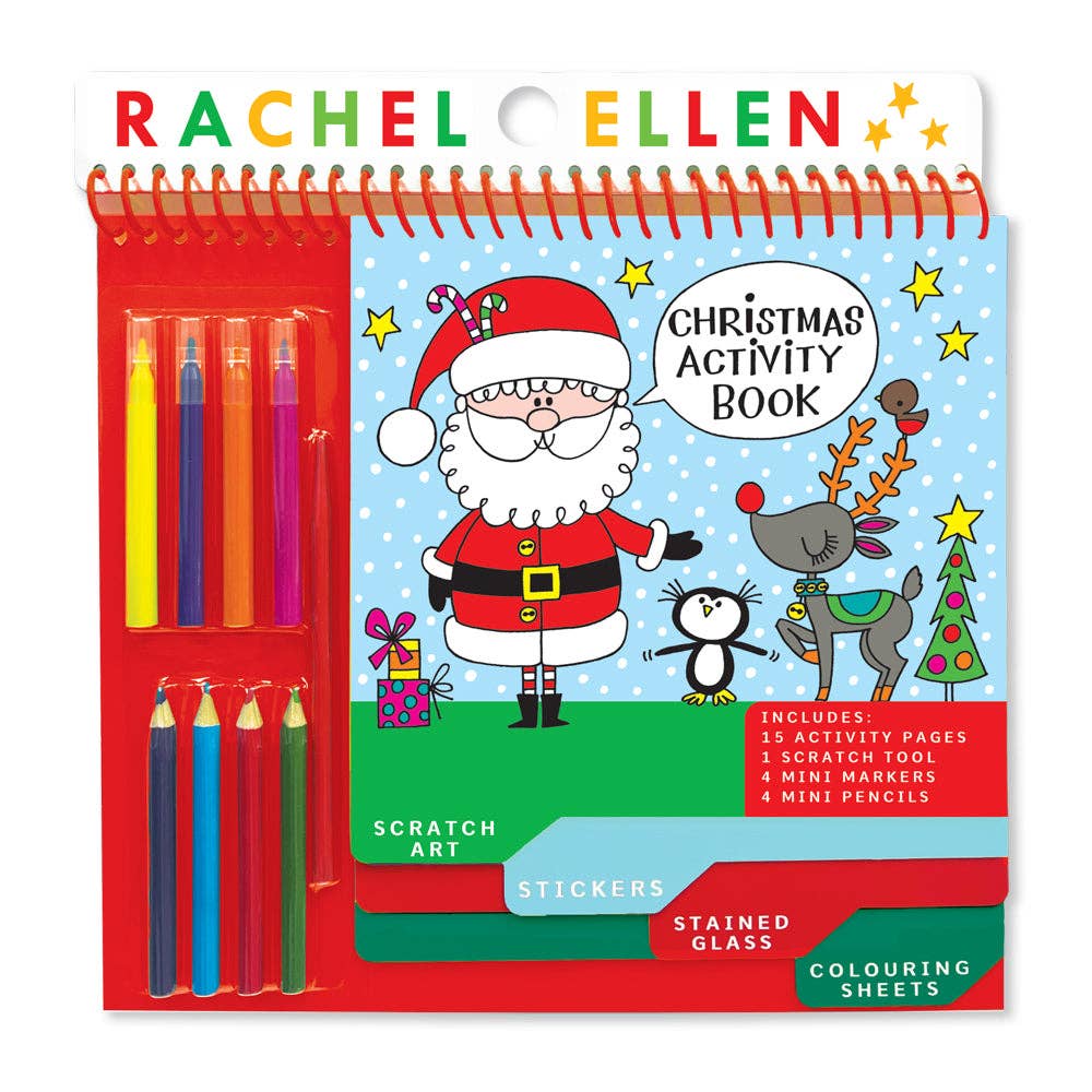 Children's Christmas Activity Book | Colouring, Scratch Art, Stickers & Pens