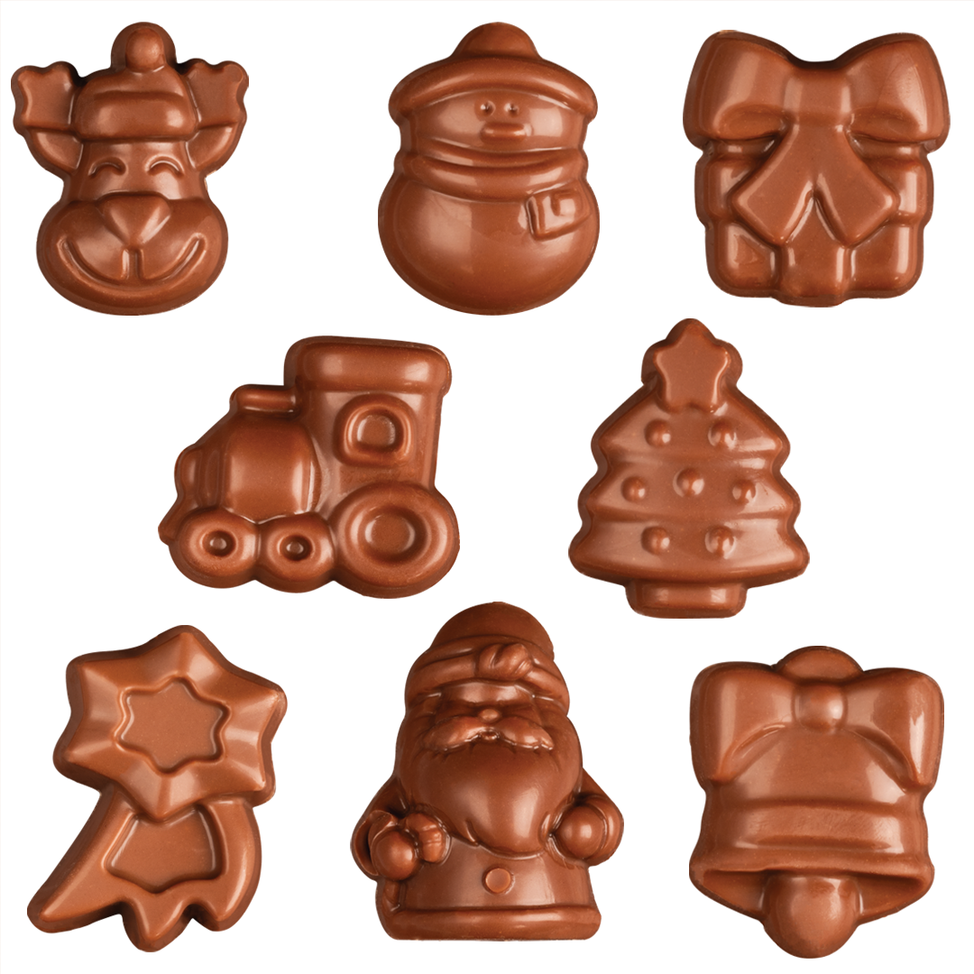 GNAW Mini Christmas Chocolate Treats | 40% Colombian Milk Chocolate Festive Shapes