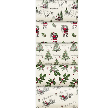 Vintage Christmas Wrapping Paper – Eco-Friendly FSC™ Recyclable  - Single Sheet