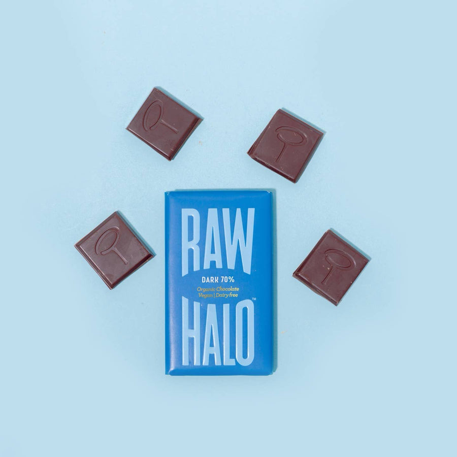Organic Vegan Dark Chocolate 70% Cacao Bar 22g