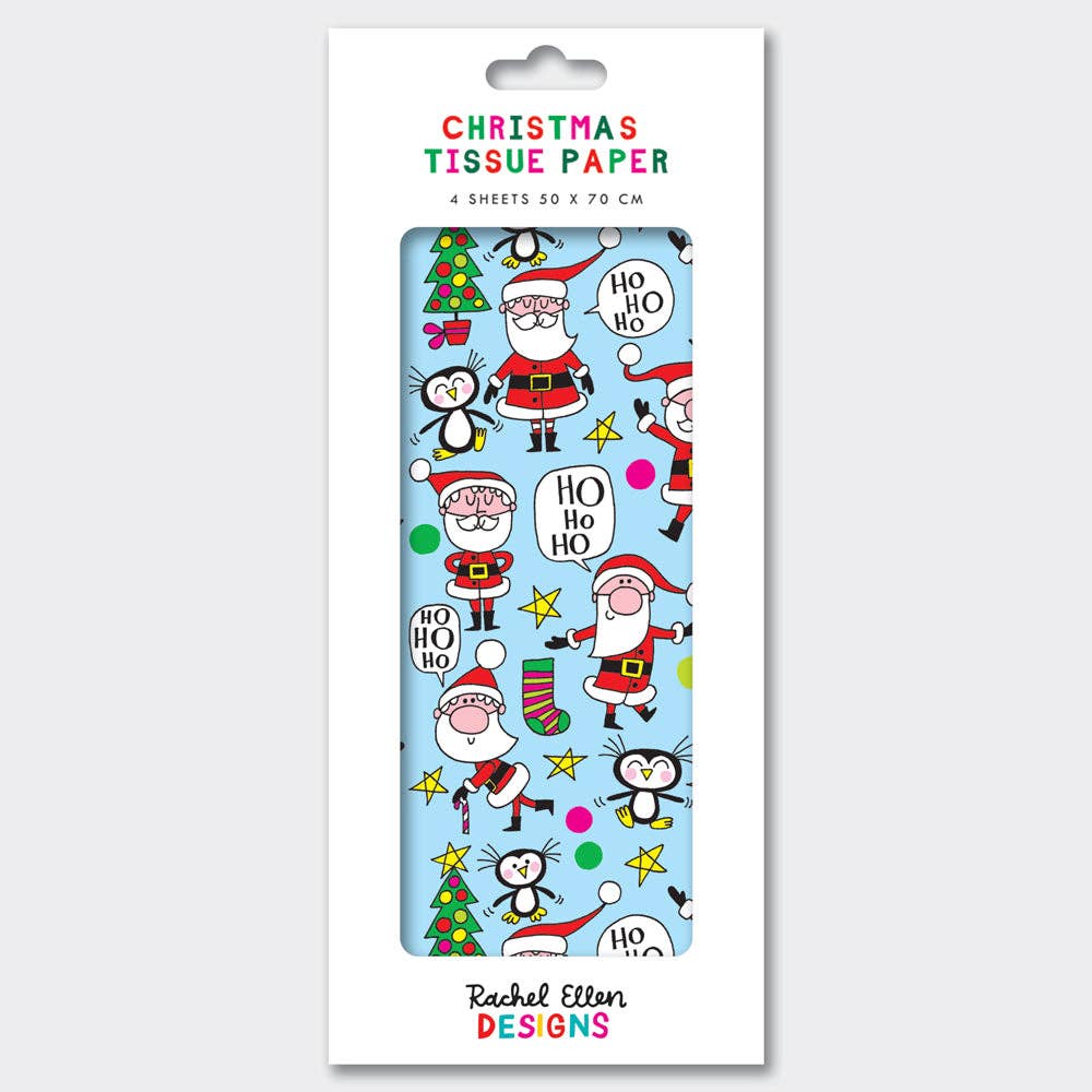 Christmas Tissue Paper – Santa | 4 Festive Gift Wrap Sheets