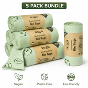 80L Biodegradable Eco Friendly Bin Bags, Eco Waste Disposal - 5 Rolls - REGN