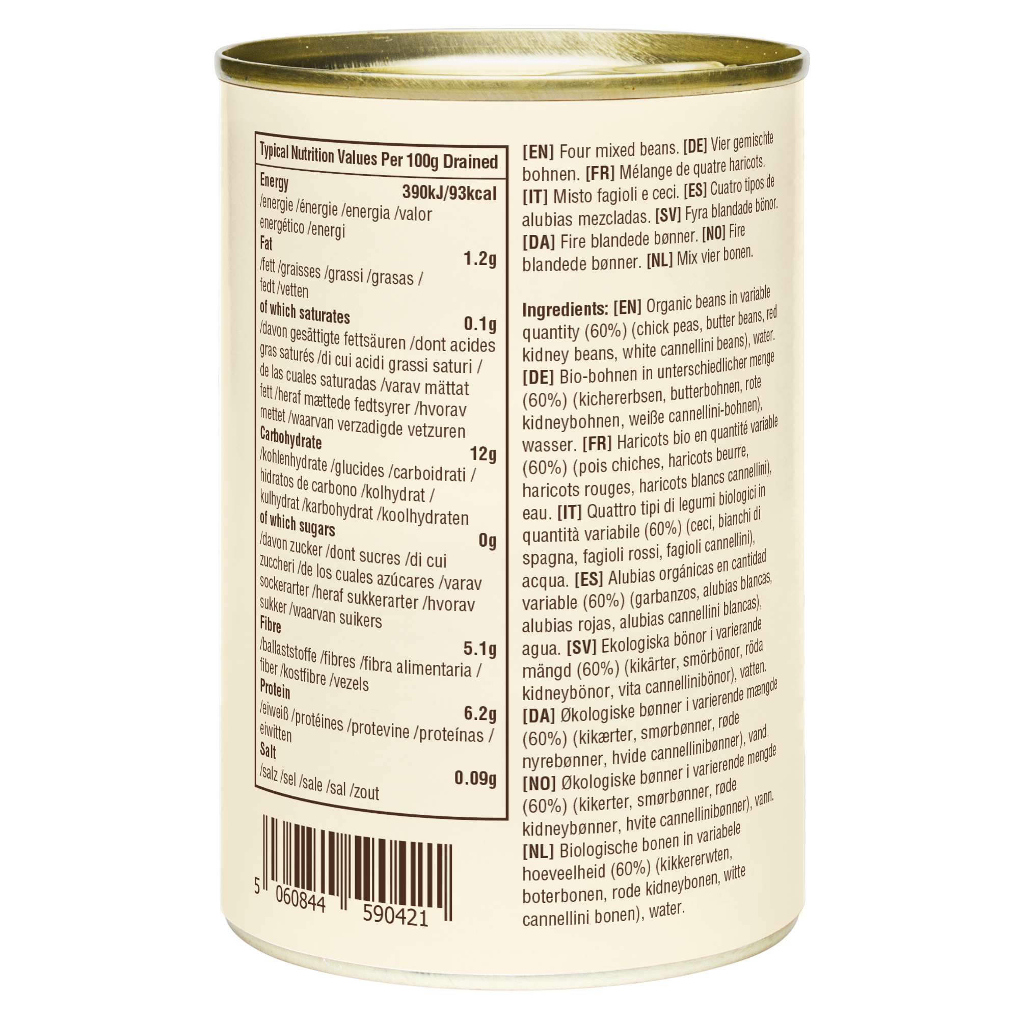 Eat Wholesome Organic Four Mixed Beans 400g | No Added Salt