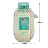 LoofCo Bathroom Cleaning Pad – Natural Loofah Scrubber for Surfaces