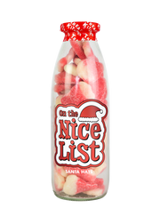 On the Nice List Christmas Message Bottle of Sweets | Festive Gift