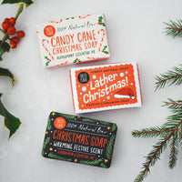 100% Natural Vegan Christmas Soap Bar – Peppermint Candy Cane