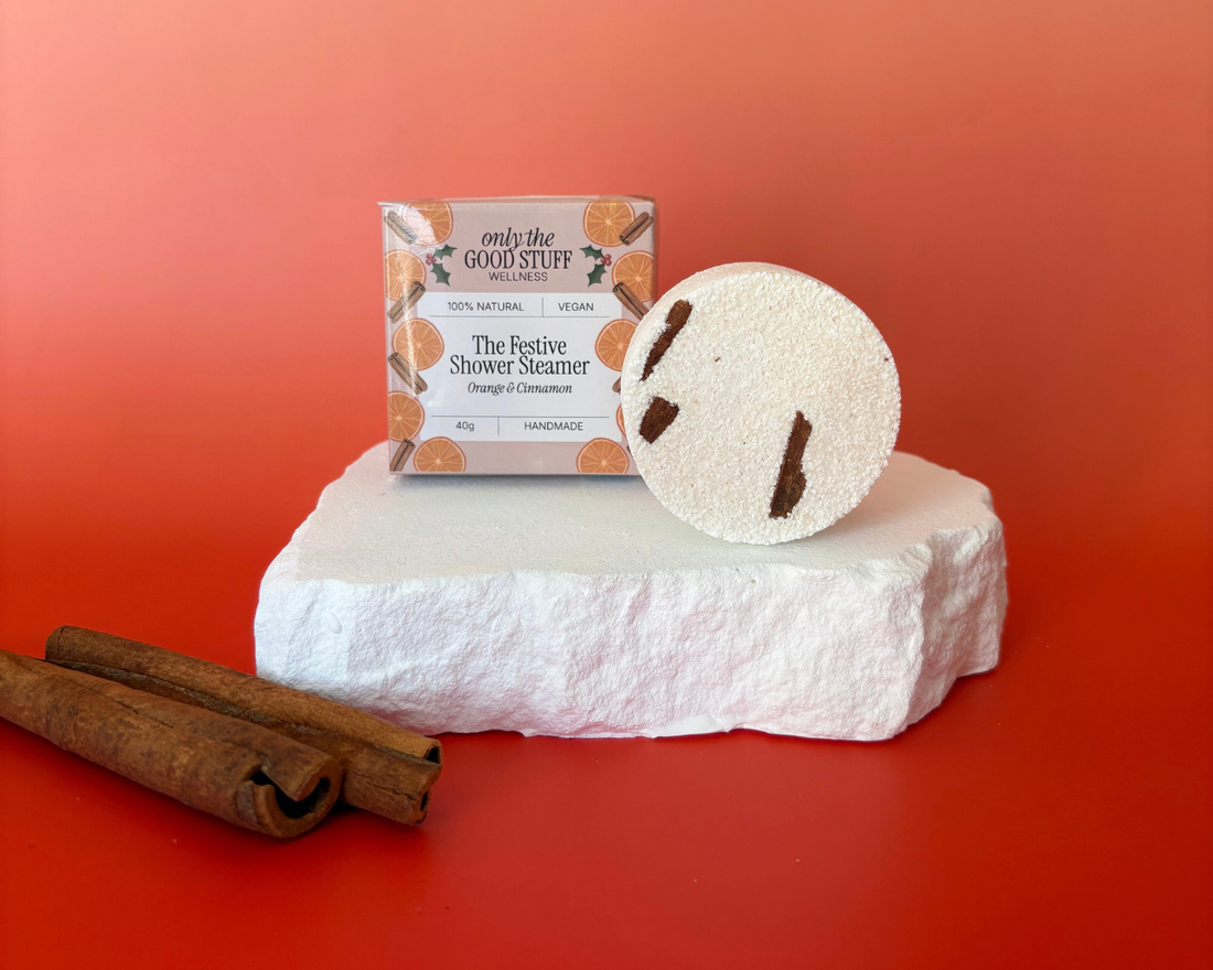 Festive Shower Steamer with Orange & Cinnamon Essential Oils
