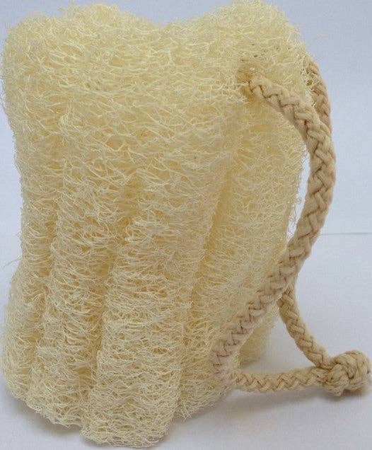 LoofCo Root Vegetable Scrubber – Natural Loofah Veggie Cleaner with Cotton Loop
