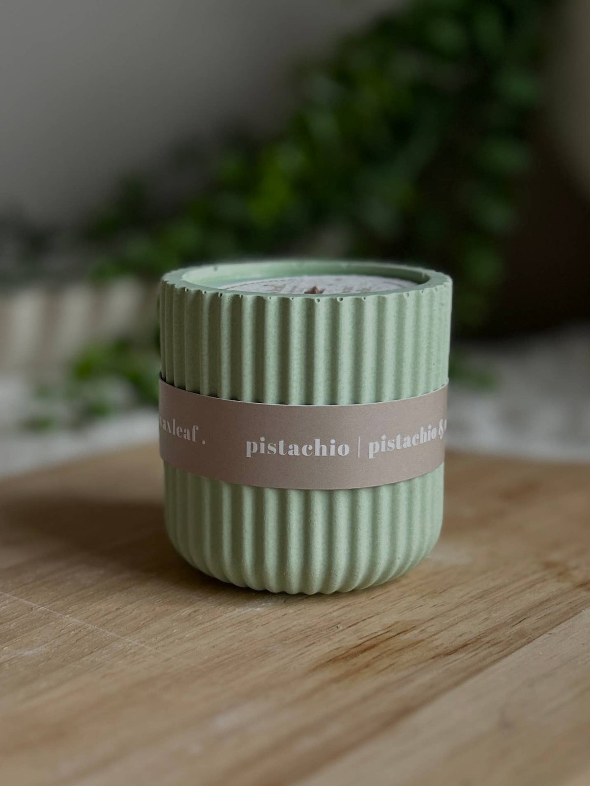 Pistachio Scented Soy Wax Refillable Candle – Sage | Up to 32 Hours