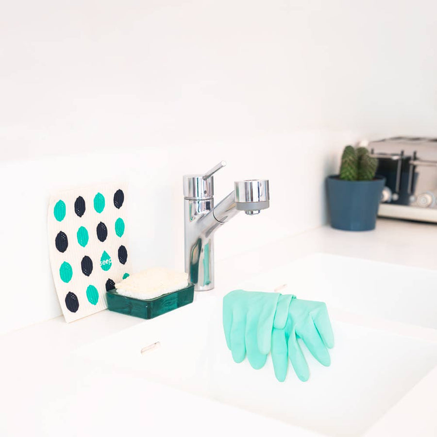 Eco Sponge Scourer | Plastic-Free Dish Sponge with Cellulose & Loofah
