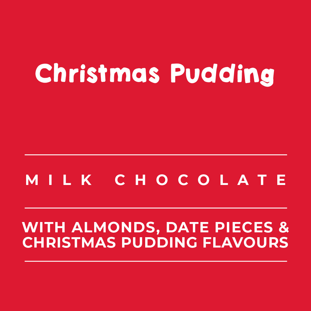 GNAW Christmas Pudding Milk Chocolate Bar 80g | Almonds, Dates & Festive Spices | 40% Colombian Cocoa