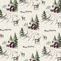 Vintage Christmas Wrapping Paper – Eco-Friendly FSC™ Recyclable  - Single Sheet