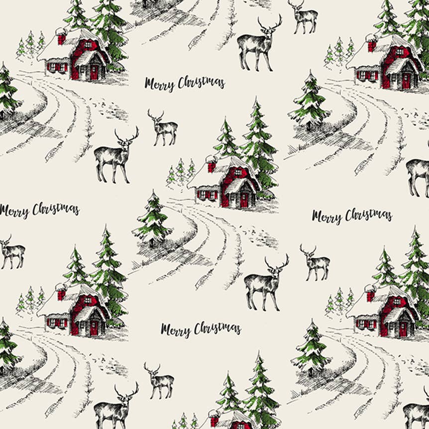Vintage Christmas Wrapping Paper – Eco-Friendly FSC™ Recyclable  - Single Sheet