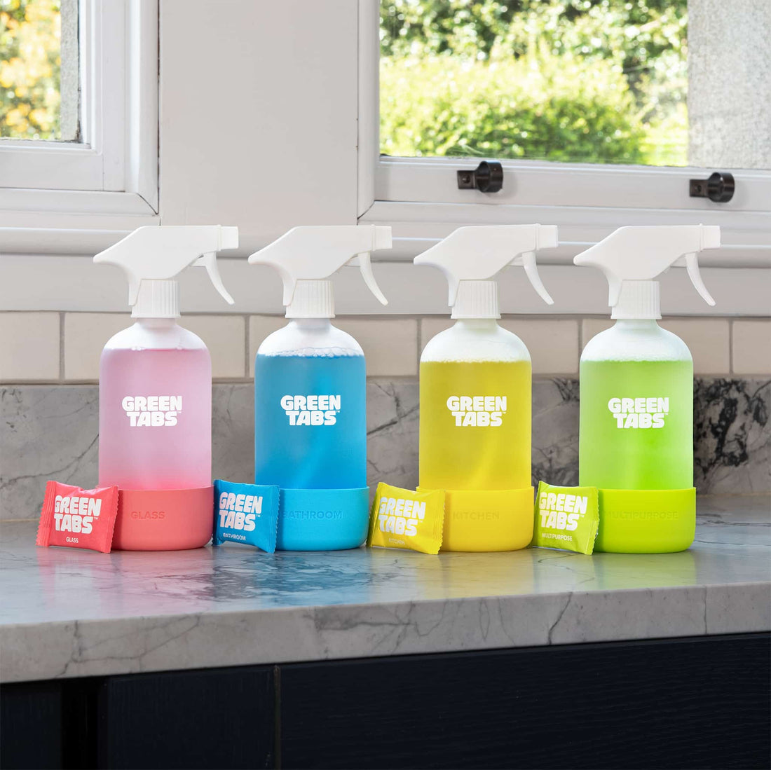 GreenTabs™ Spray Bundle Starter Kit – 4 Plastic-Free, Vegan & Eco-Friendly Cleaners