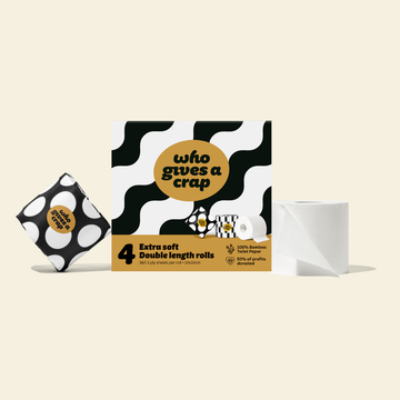 Extra Soft Bamboo Toilet Roll | Double Length 4 Pack